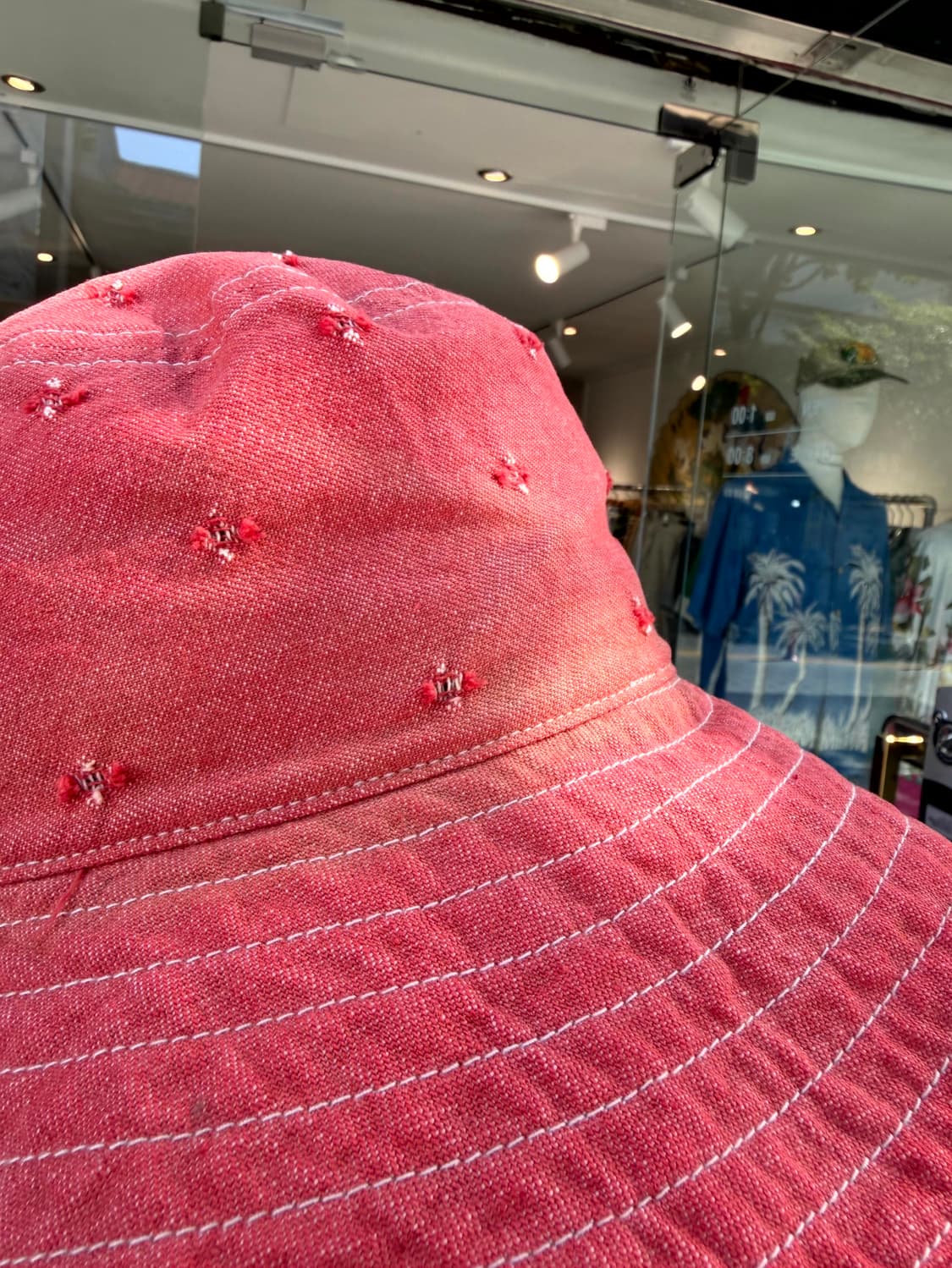 Vintage Chiyoda Red Stitched Bucket Hat 상품이미지6