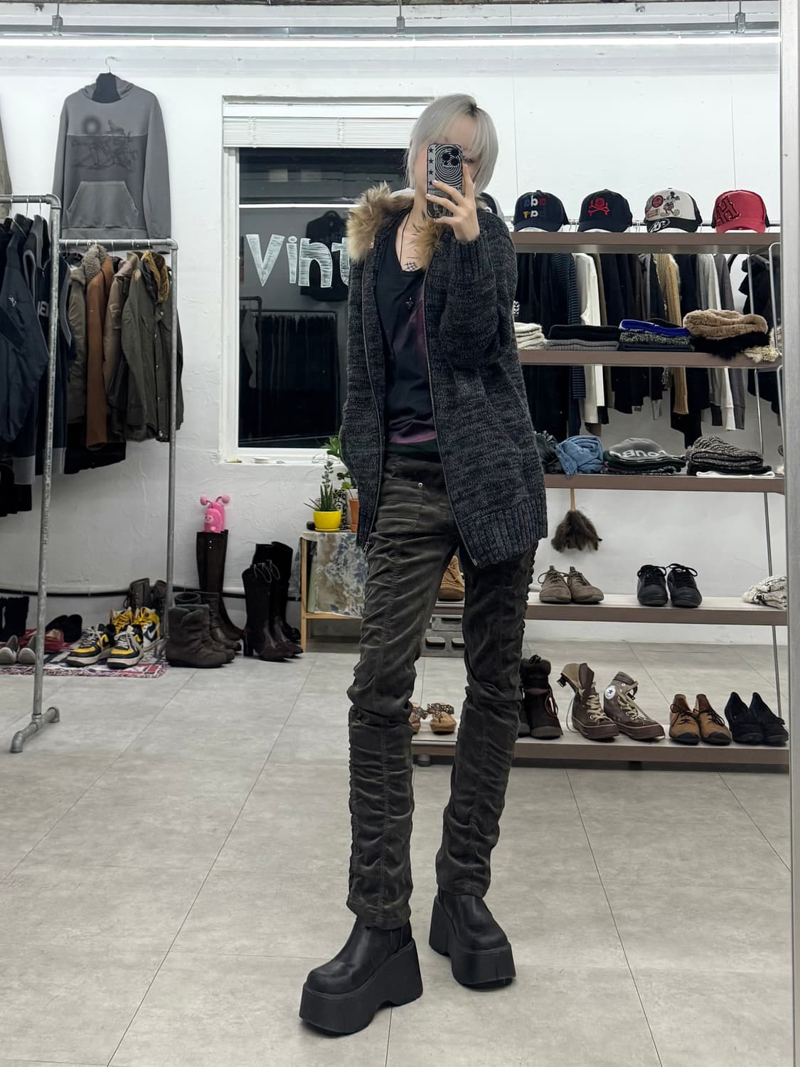 Carouge 셔링 코듀로이 팬츠 상품이미지1