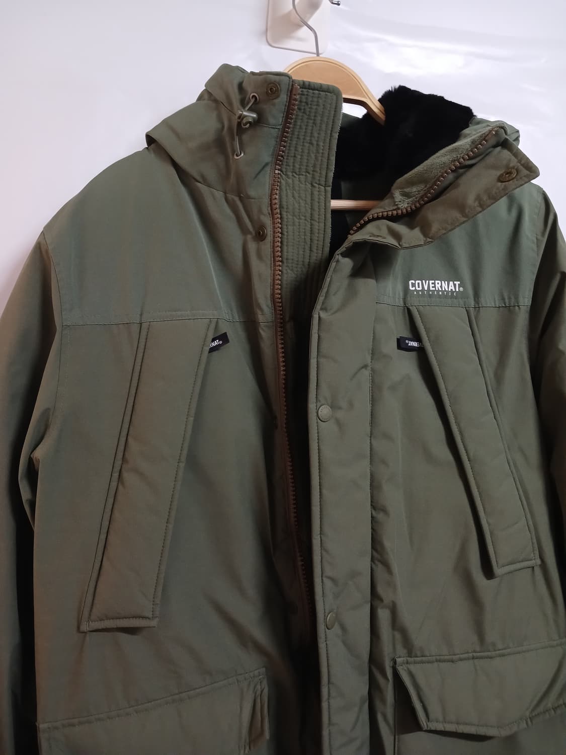 (상태굿,L,100)COVERNAT 커버낫 헤비다운패딩 카키 상품이미지2