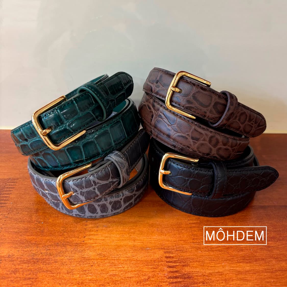 [Unisex] 크로커 레더 골드 벨트 상품이미지7