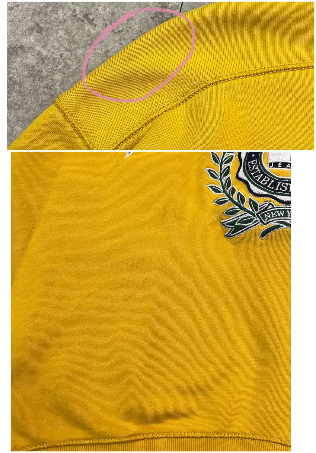 타미진스 맨투맨 옐로우 L #csz3141 상품이미지5