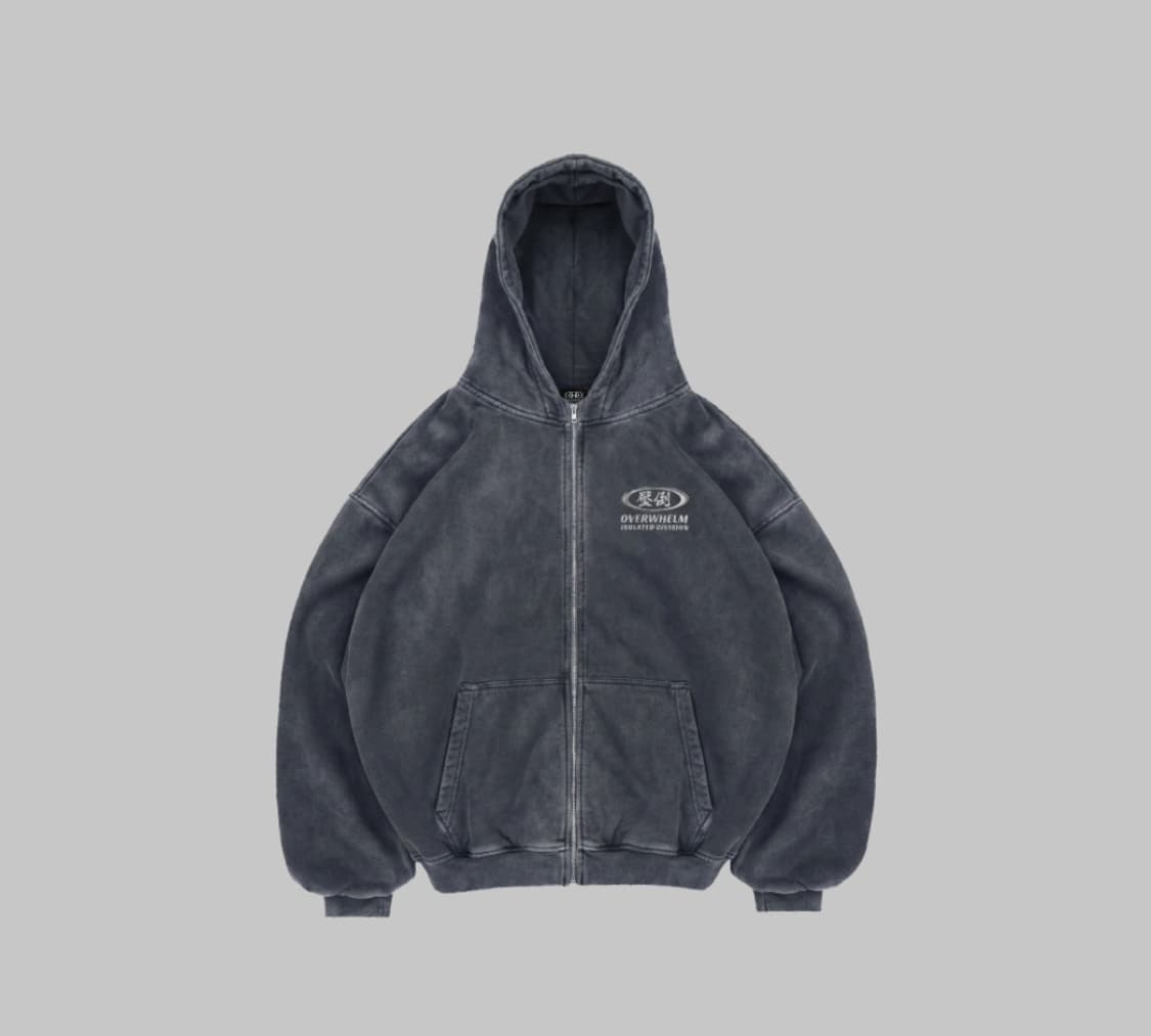 압도 피그먼트 워싱 후드집업 미개봉 새상품 상품이미지2