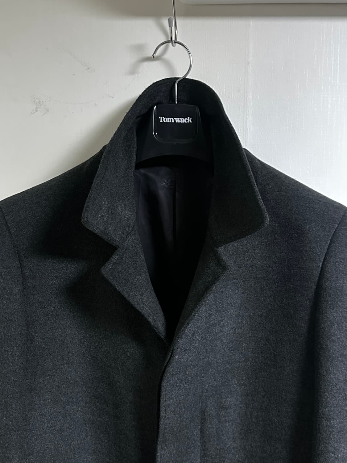 조르지오 아르마니 캐시미어 100% 싱글 코트 르 꼴레지오니 48/차콜  상품이미지6