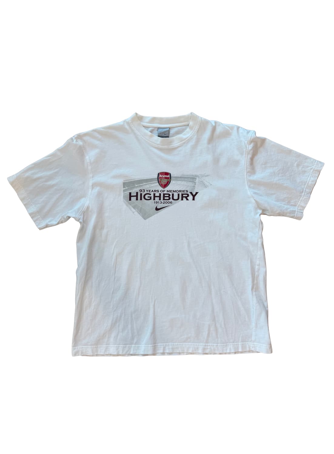 빈티지 나이키 아스날 하이버리 기념 티셔츠 상품이미지1