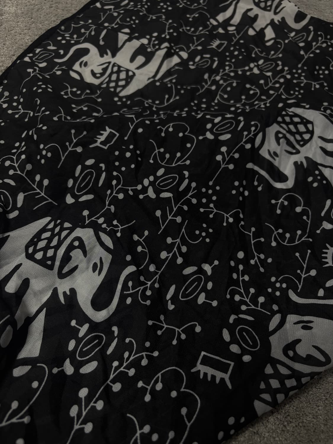 Vintage minimal grunge mood dot scarf 상품이미지3