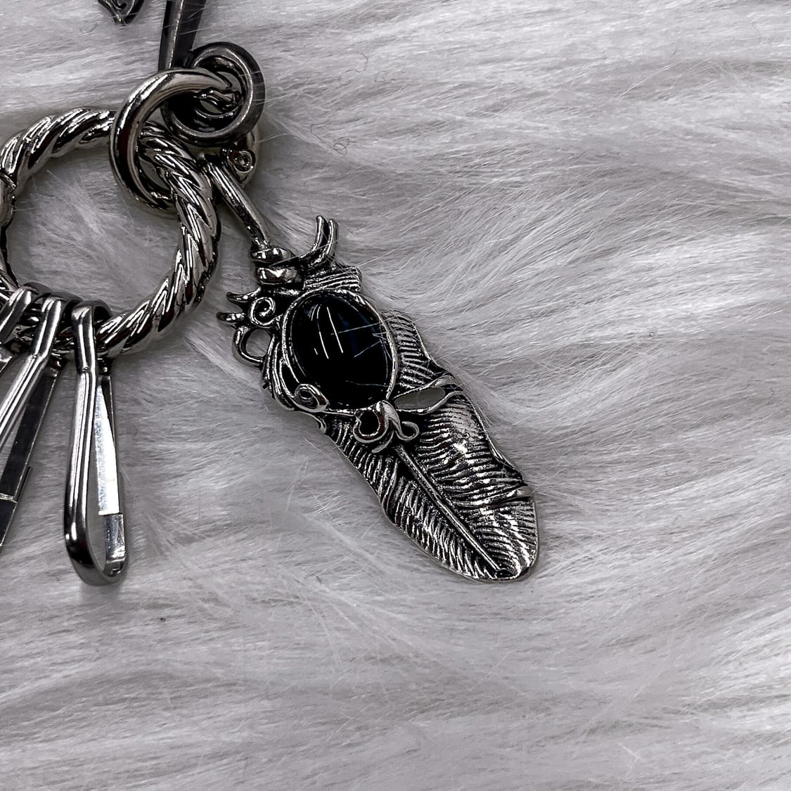 Vintage Ethnic Black Keyring 상품이미지3