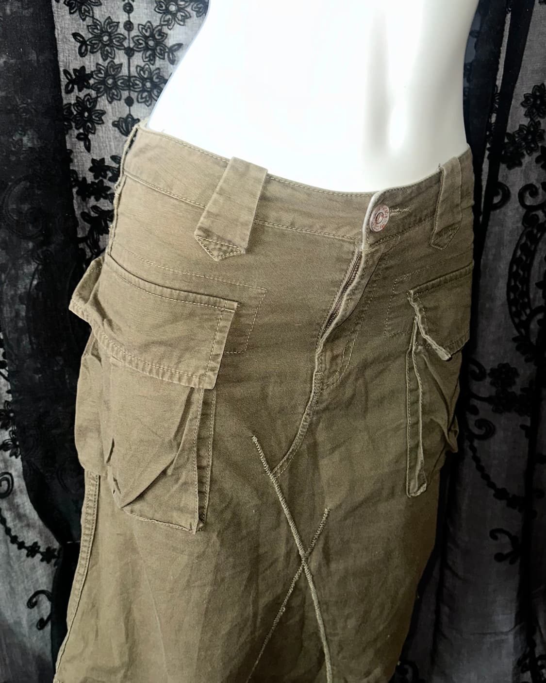 y2k camo midi skirt 상품이미지2