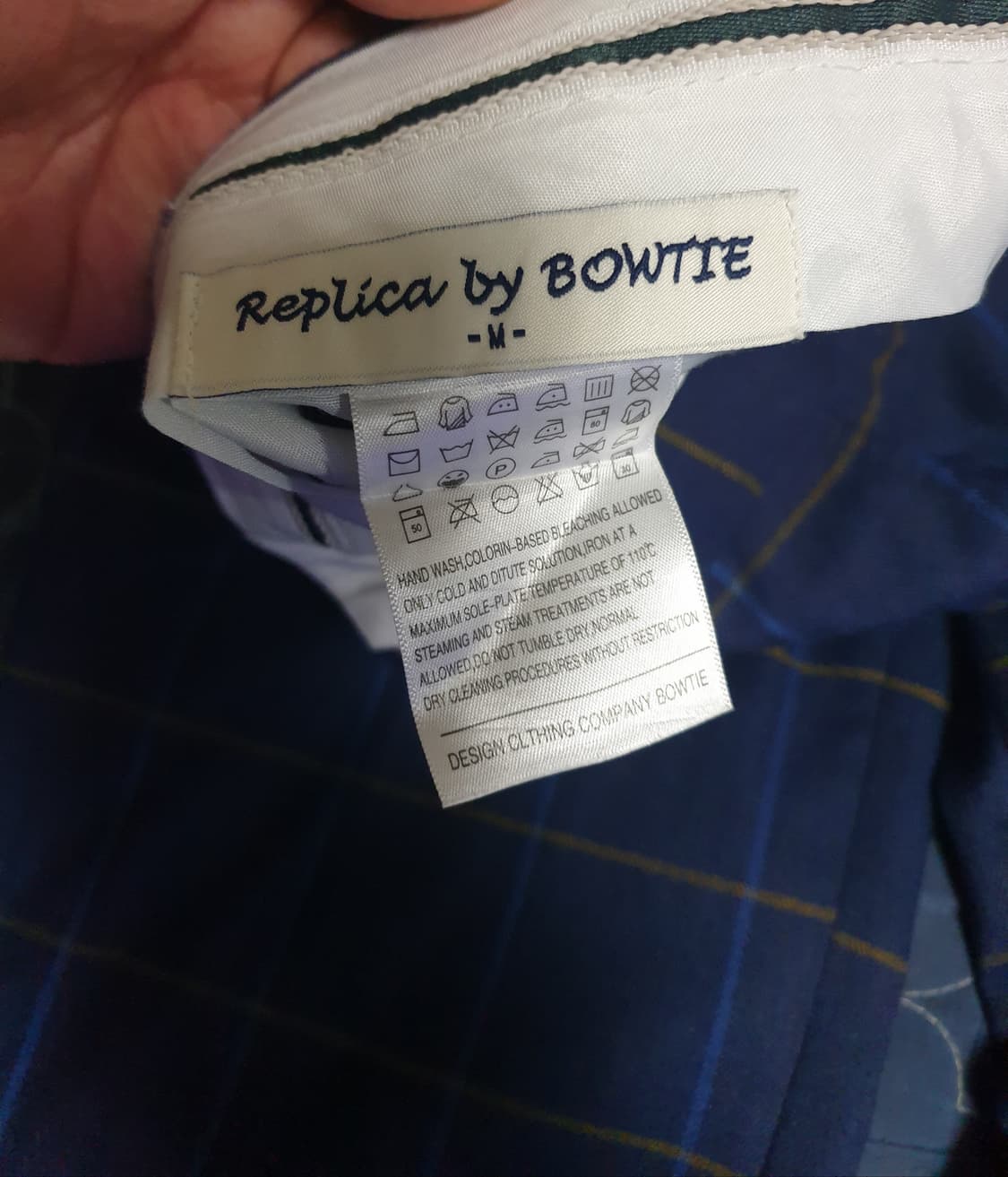 BOWTIE 정장체크바지 네이비 (32) 상품이미지2