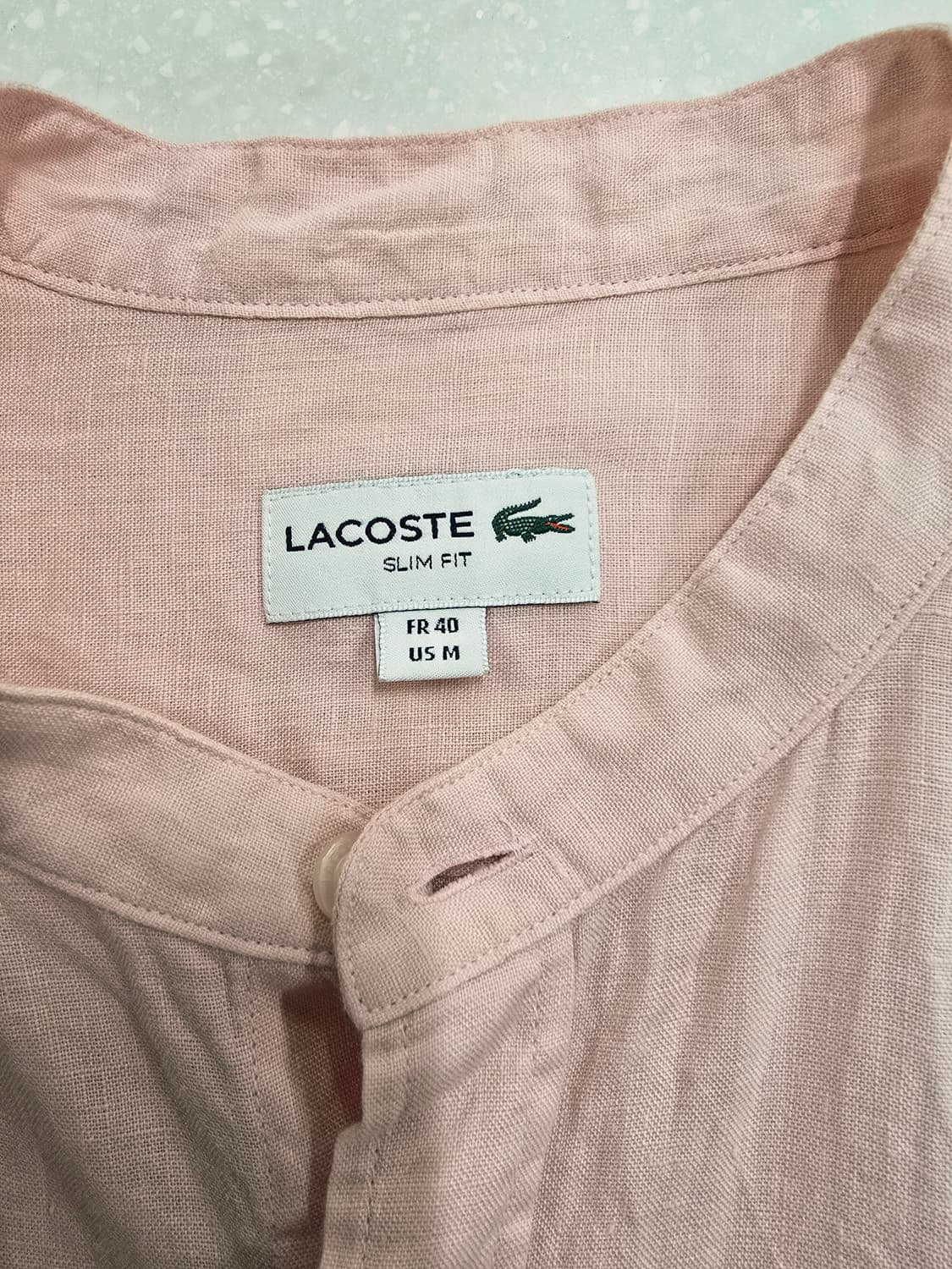 라코스테 핑크 헨리넥 셔츠 남방 상품이미지7