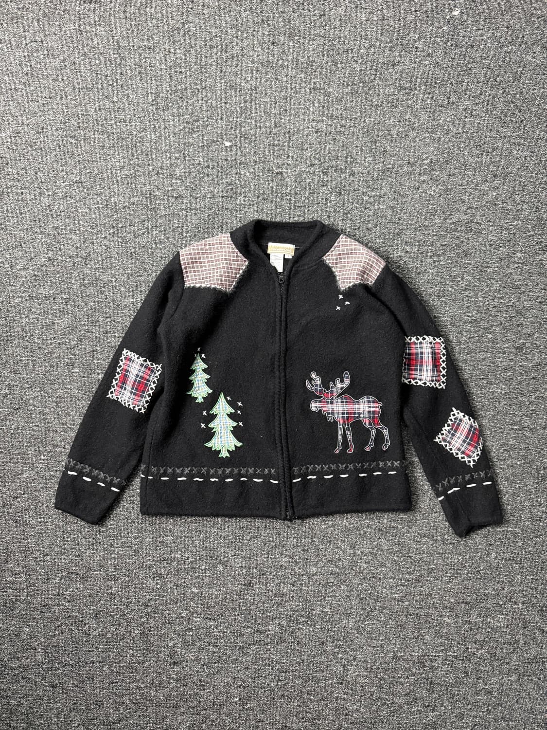 빈티지 패치워크 봄버 자켓 상품이미지1