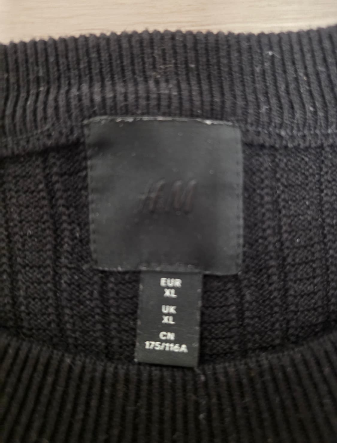 H&M 와플 니트 Black XL
 상품이미지4