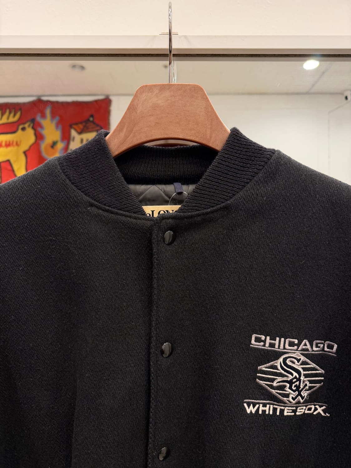 90s Delong MLB 화이트 삭스 울 바시티 자켓 (USA) 상품이미지3