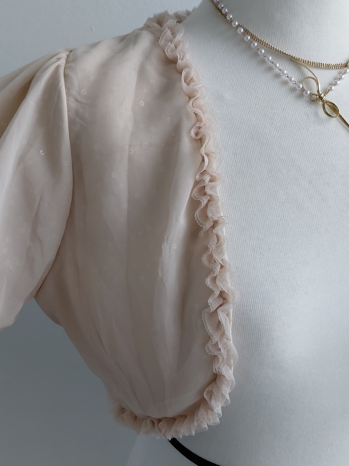 [일본빈티지] 쉬폰 볼레로 가디건 블라우스 상품이미지2