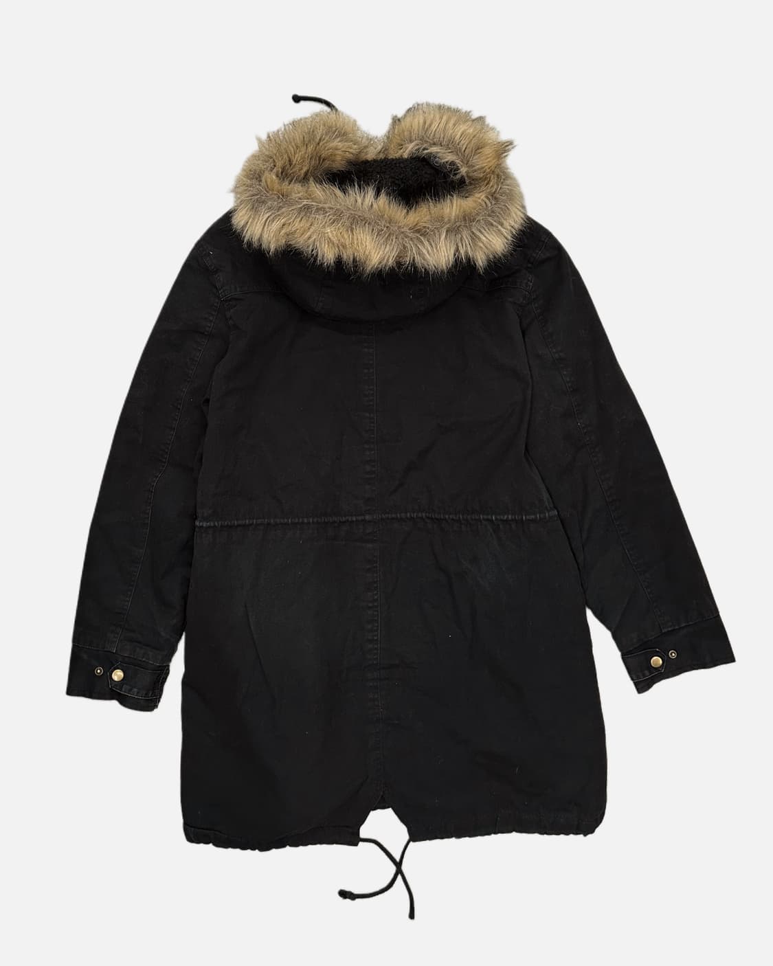 black fur hood field parka 상품이미지4
