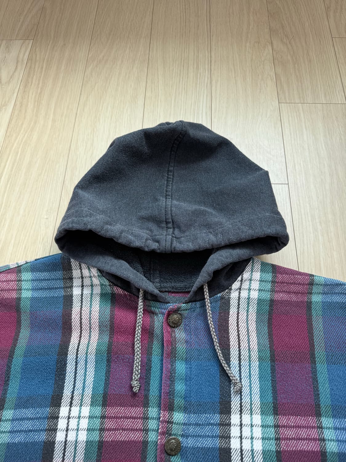 No Fear 노피어 90s 플란넬 후디 자켓 상품이미지4