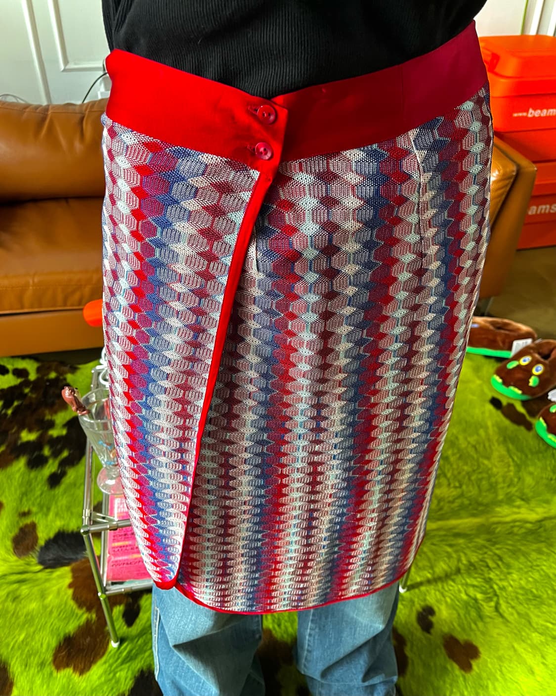 1990s MISSONI Weaving Pattern Wrap Skirt 상품이미지2