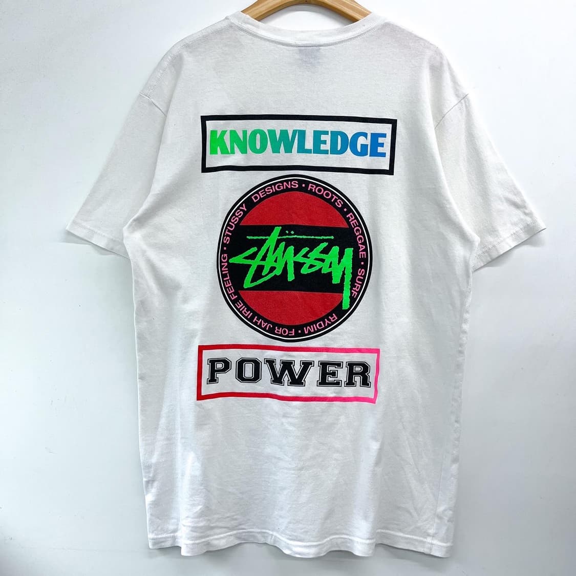 스투시 빅 스탁 로고 노 렛지 파워 화이트 티셔츠 상품이미지6