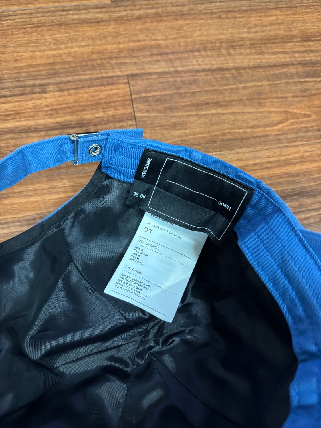 We11done 웰던 볼캡 블루 ( 지디 착용 ) 상품이미지6