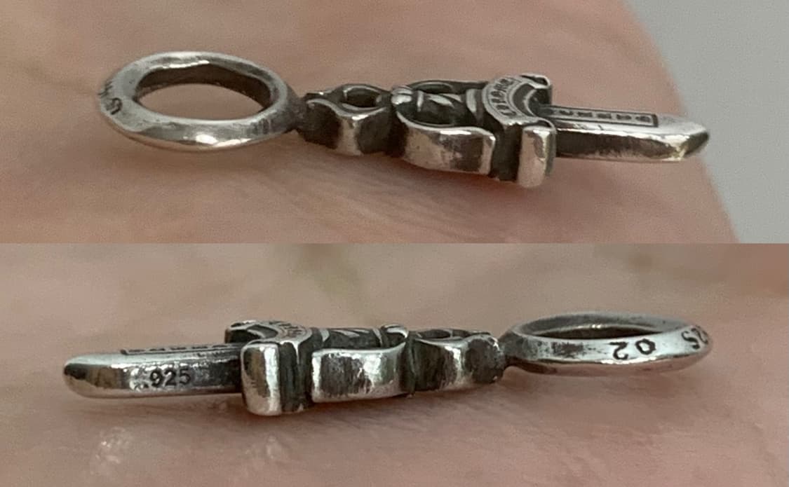 크롬하츠 대거 스택 참 실버 펜던트 목걸이 상품이미지4