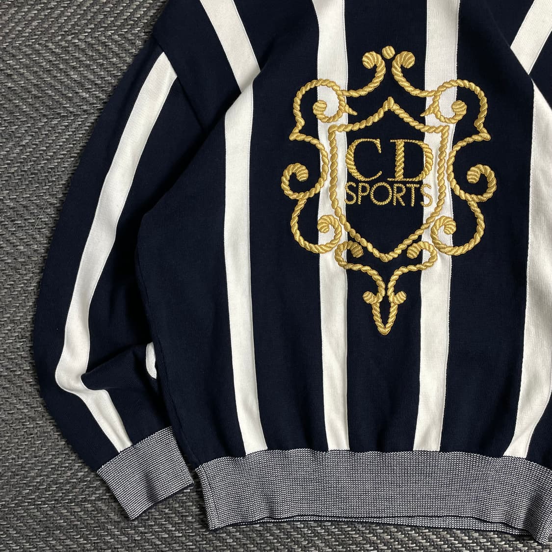 90s 크리스찬 디올 아카이브 빅로고 스트라이프 패턴 니트y 5050 상품이미지4