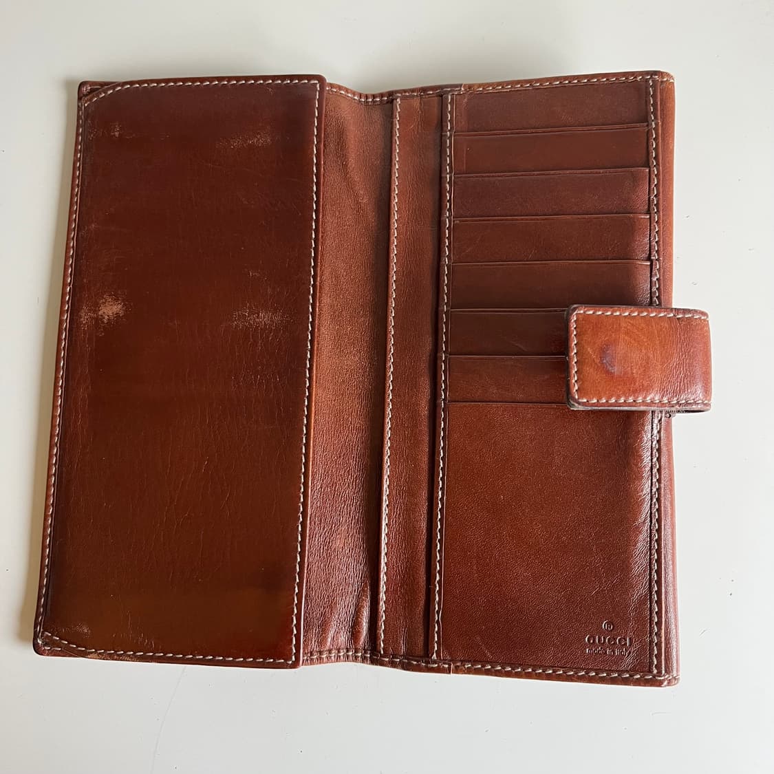 90s 구찌 뱀부 홀더 레더 장지갑 상품이미지6