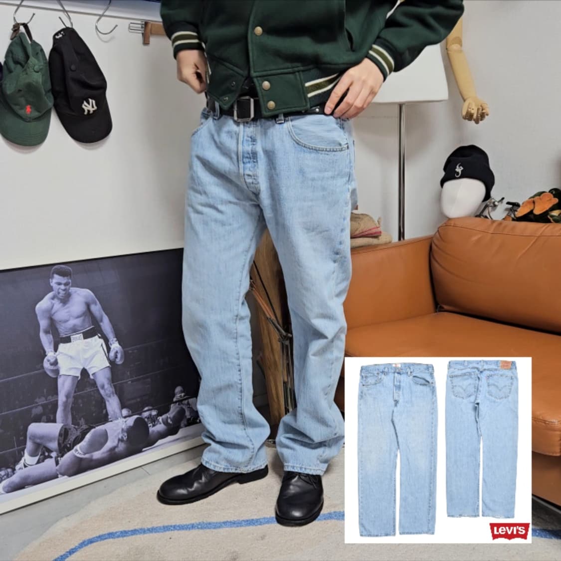 00s 리바이스 501 청바지 연청 데님팬츠 38 상품이미지1