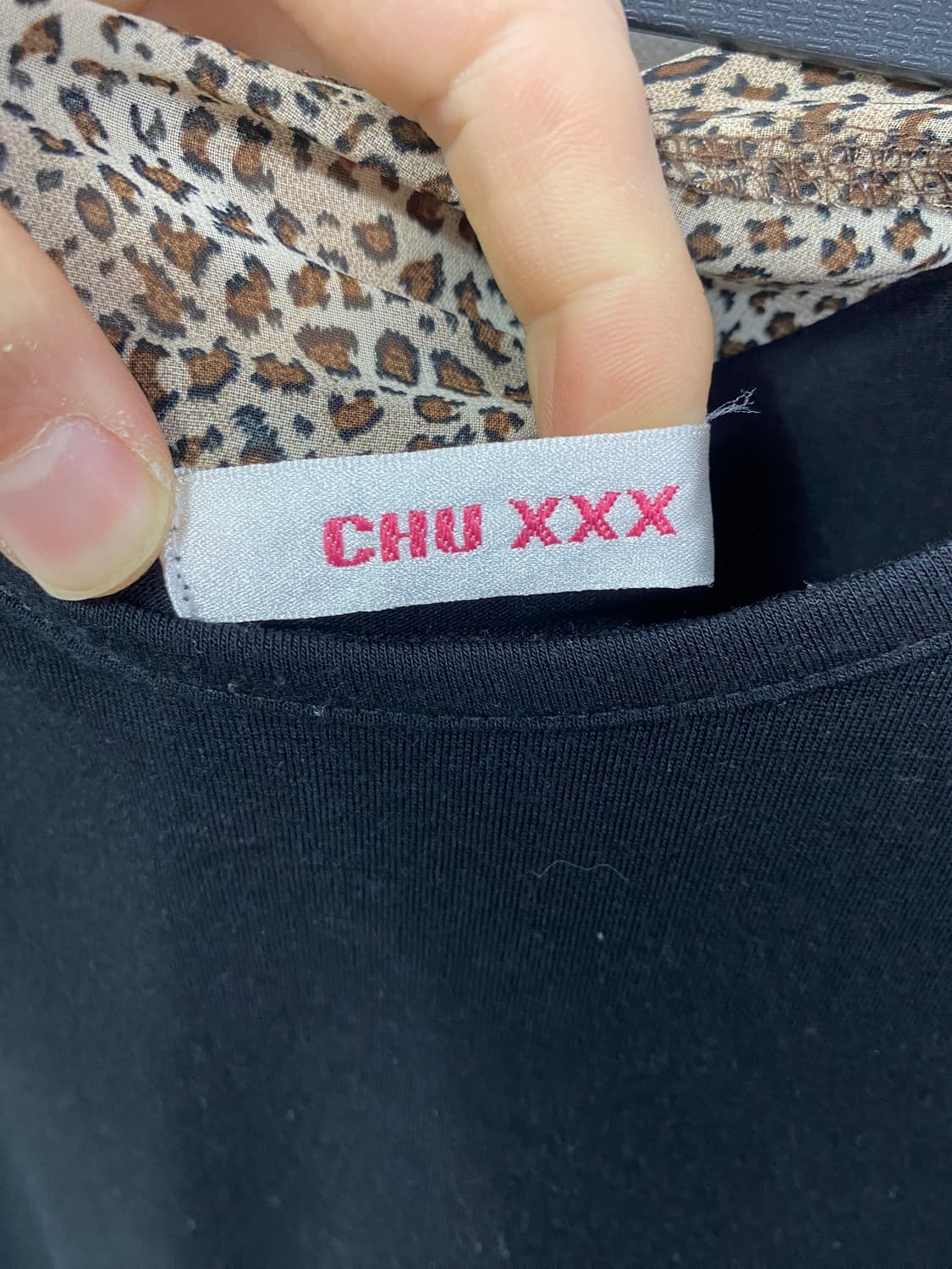 [CHU XXX] 오네갸루 레오파드 리본 원피스 상품이미지9