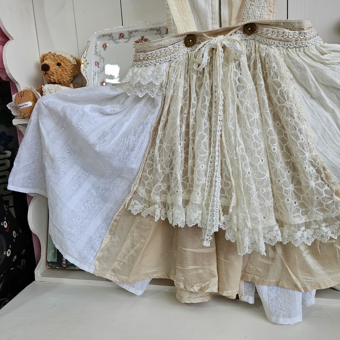 풀문 페이즐리 레이스 레이어드 점퍼스커트 상품이미지9