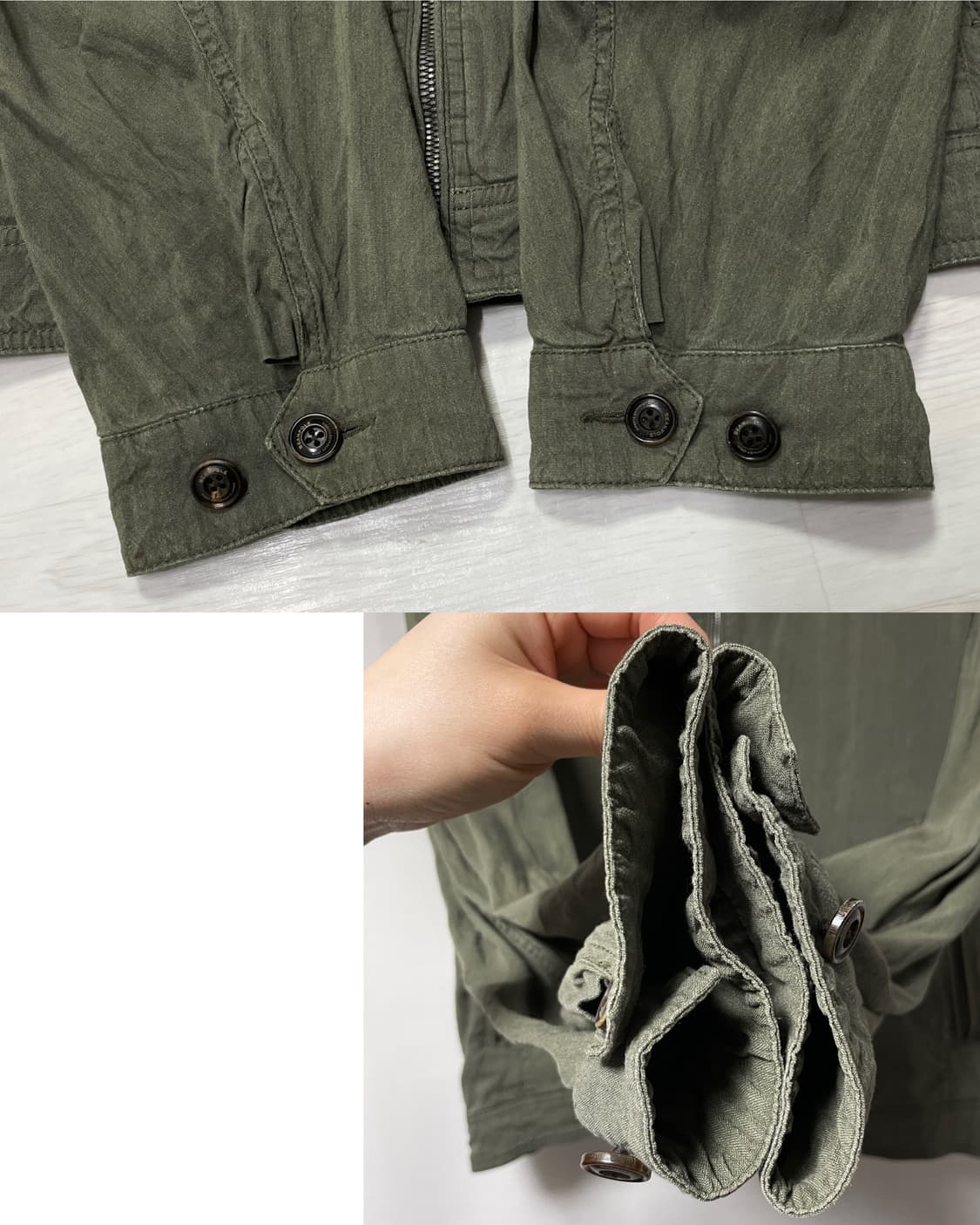 빈폴 남성 린넨 스판 해링턴 봄버 자켓 105 _ 올리브 상품이미지4