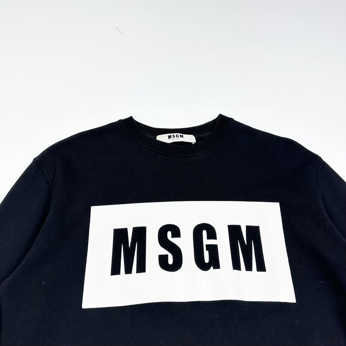 MSGM 박스 로고 우먼 블랙 맨투맨 (M 여성추천) 상품이미지1