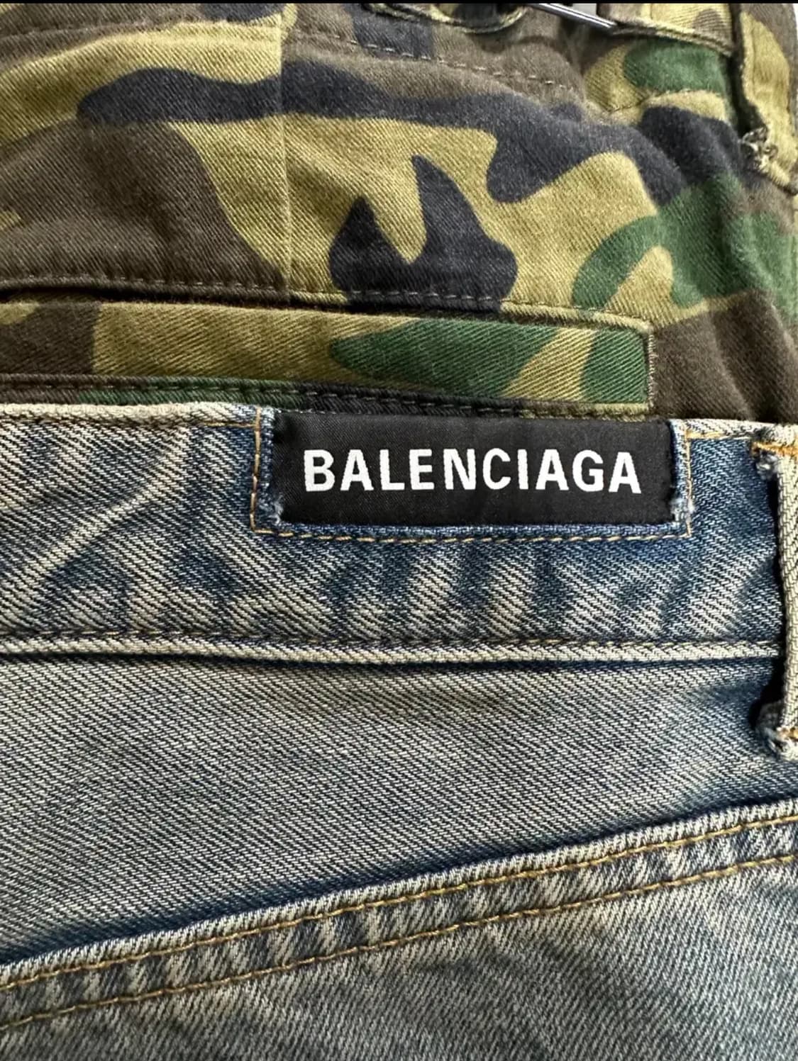 [s]발렌시아가 더블 레이어드 카모 데님팬츠 상품이미지3