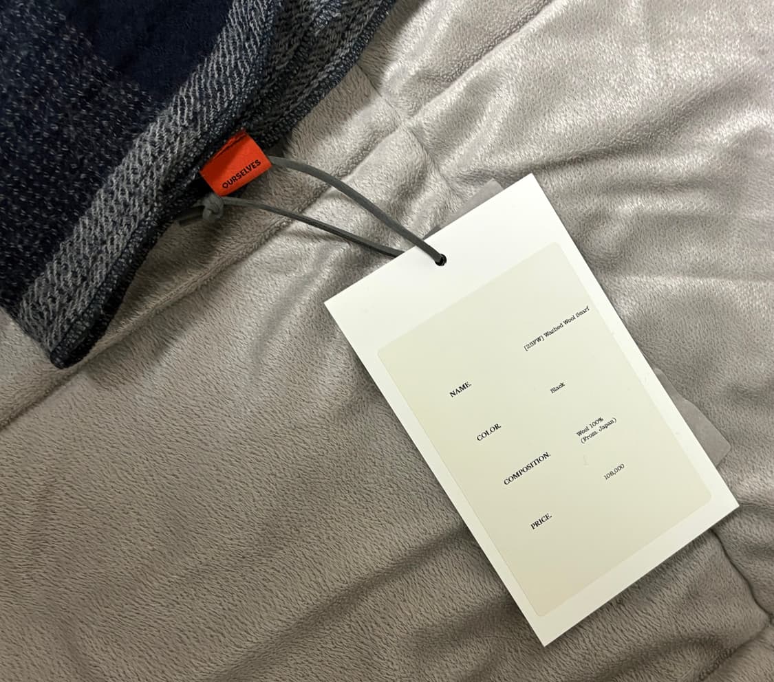 새상품) 아워셀브스 워시드 울 스카프 머플러 블랙 상품이미지2