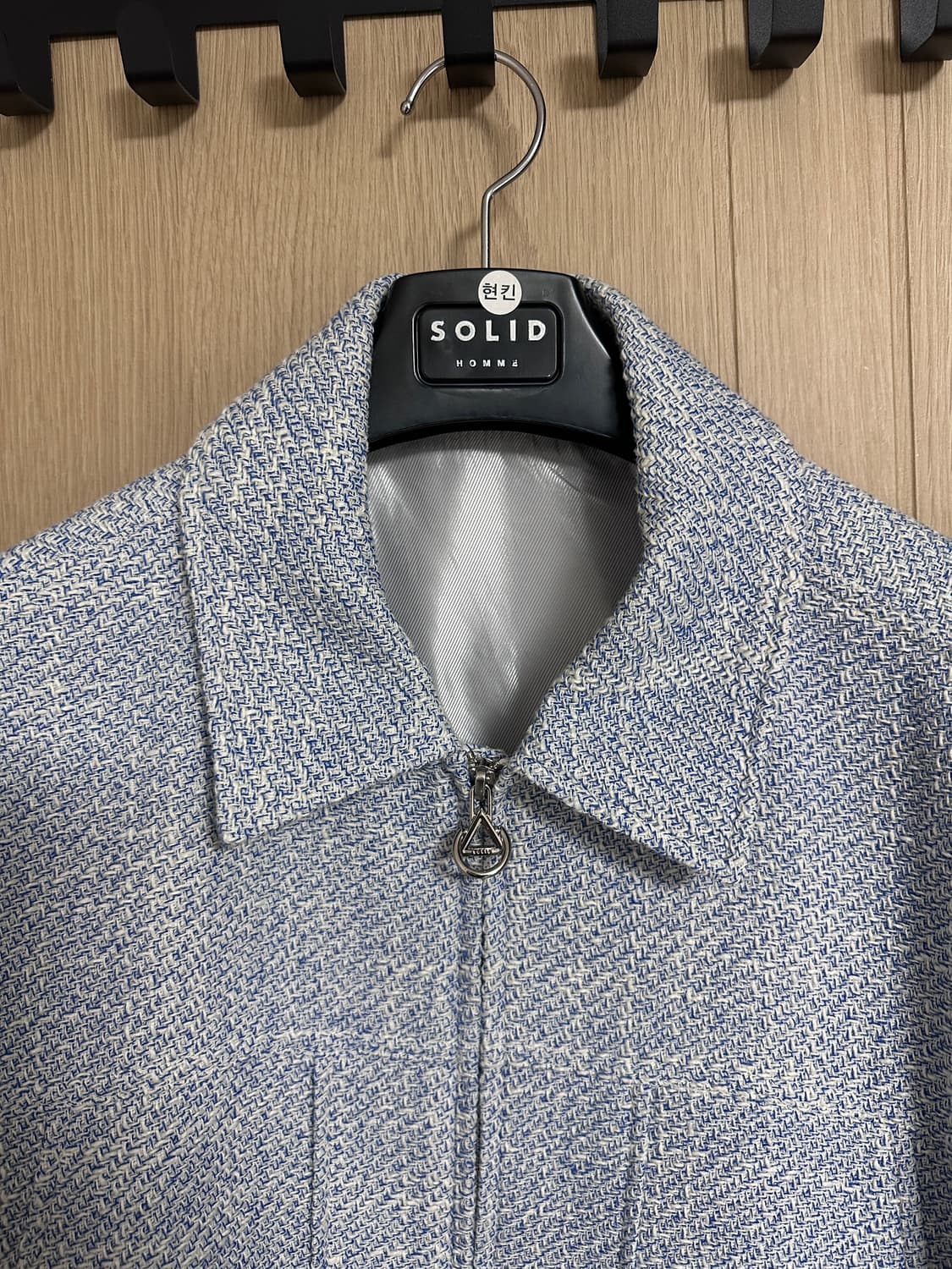 솔리드옴므 Solid Homme 24SS 스카이블루 트위드 자켓 48 상품이미지3