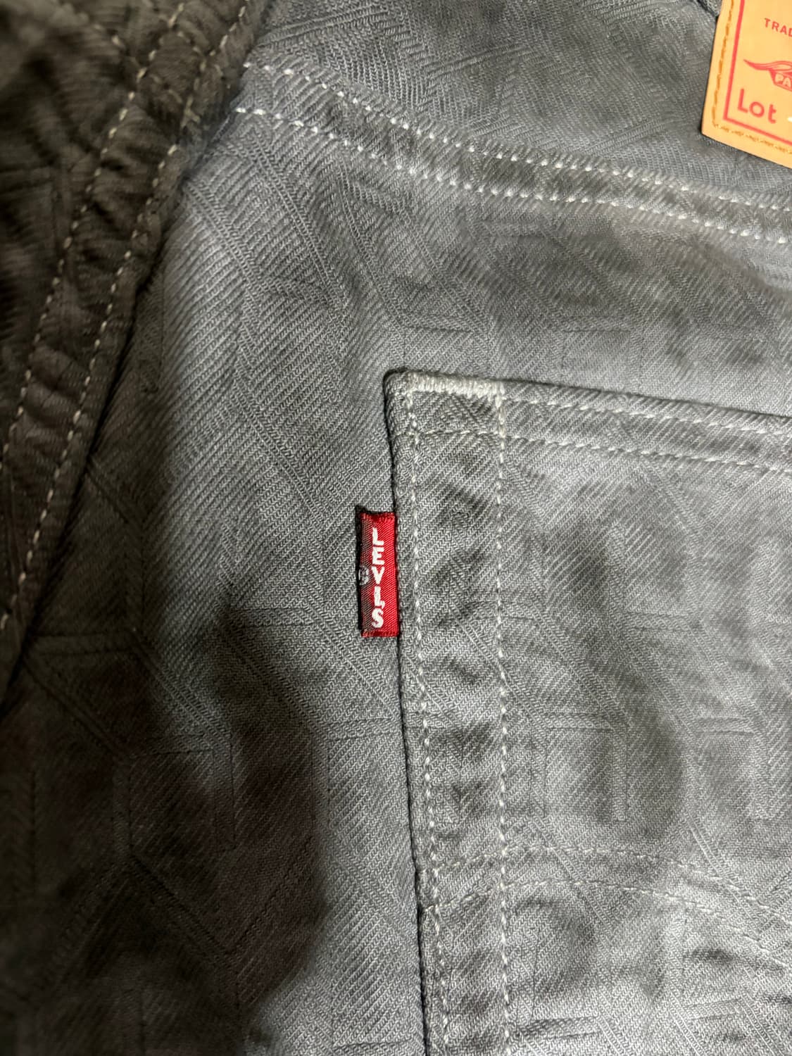 스투시 x 리바이스 자카드 진 블랙  상품이미지3