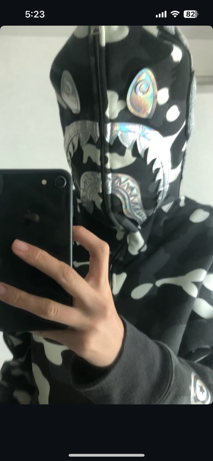 베이프 시티카모 야광 블랙 후드집업 급처 상품이미지6