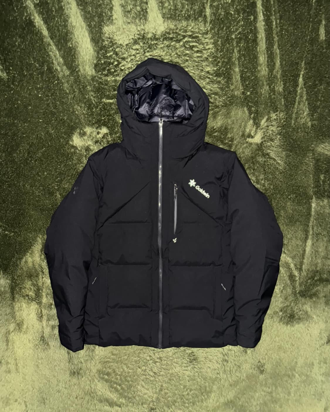 [XXL] Goldwin 골드윈 스키 하이브리드 다운 자켓 패딩 블랙 상품이미지1