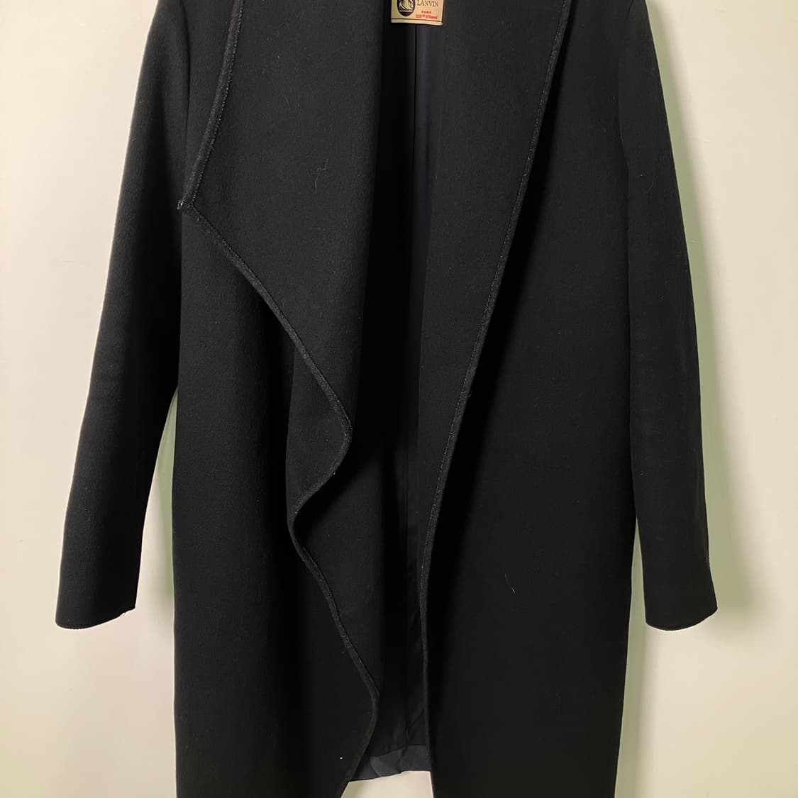 랑방 블랙 숄카라 코트 상품이미지5