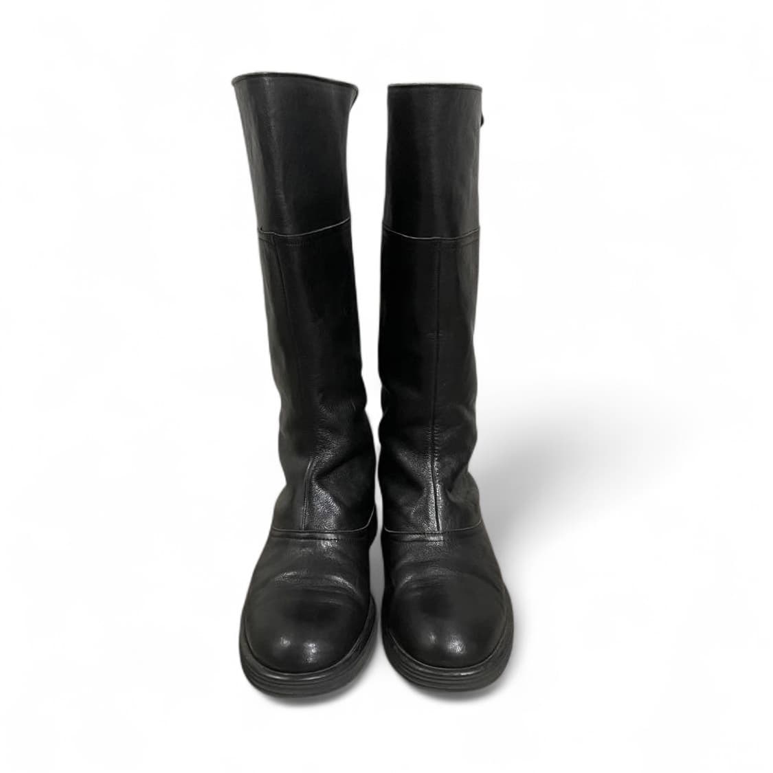 요지 야마모토 느와르 가죽 여성 롱부츠 상품이미지2