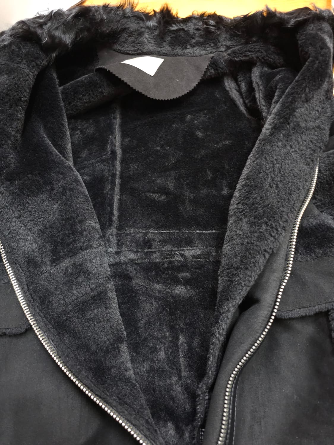 it MICHAA 잇미샤 블랙 양털 무스탕 코트 상품이미지8