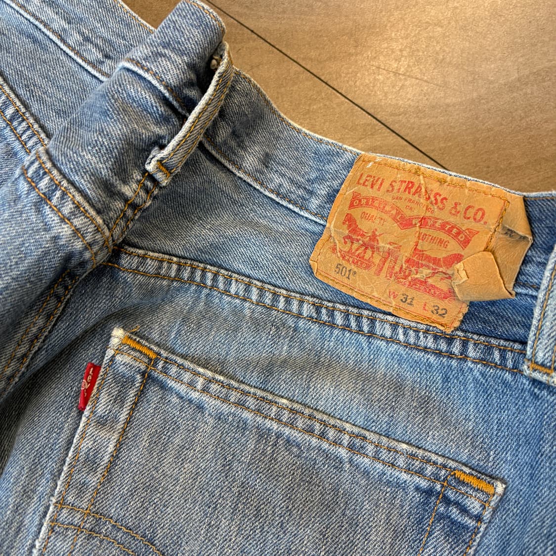 리바이스 정품 바지 오리지널 501 데님 팬츠 상품이미지7