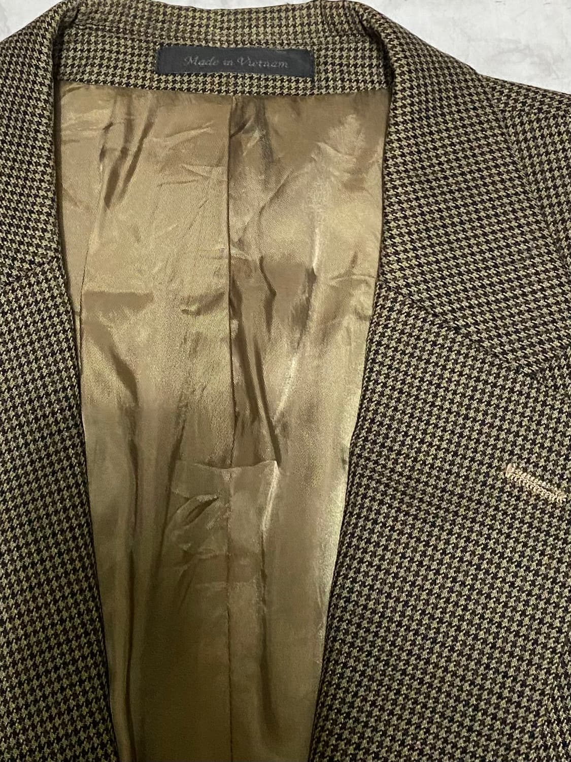 랄프로렌 헤링본 체크 브라운 블레이져 자켓 110 상품이미지2