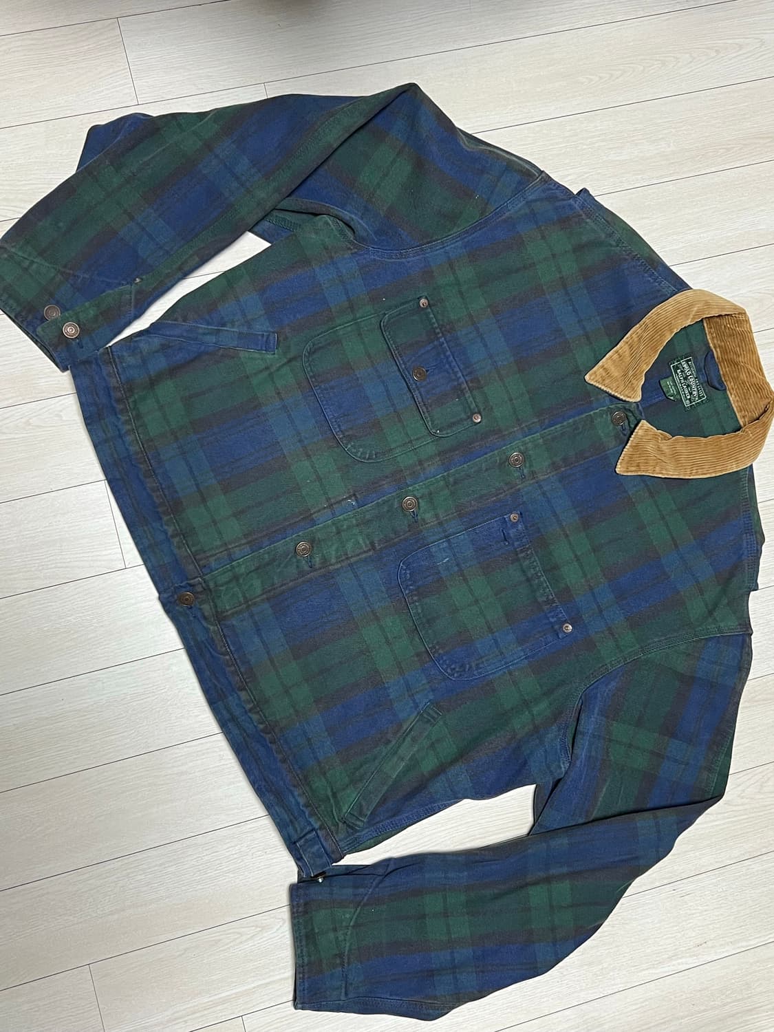 90s폴로컨츄리 체크 덩가리핏자켓 XXL 상품이미지1