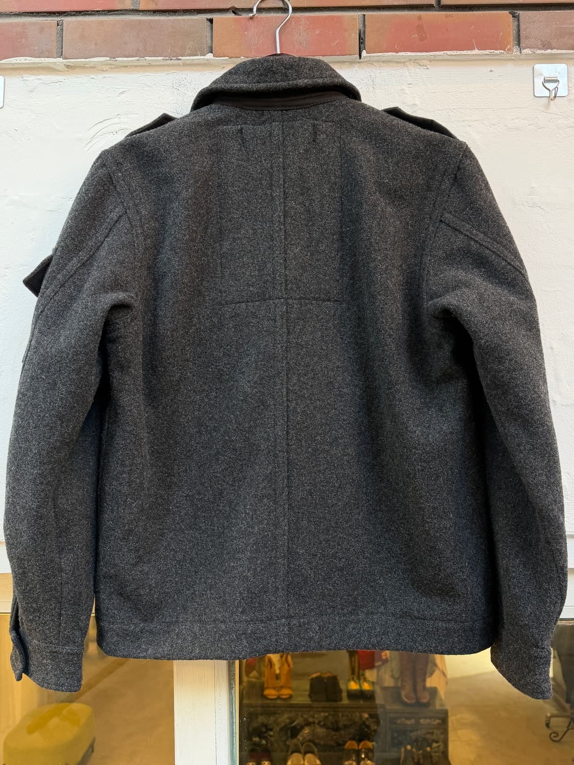 Abercrombie & Fitch 다크그레이 밀리터리 울 자켓 S 상품이미지3