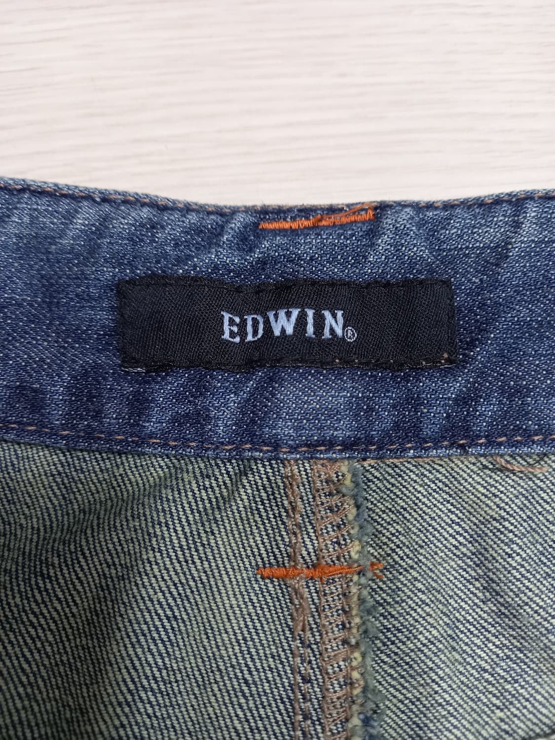 31 EDWIN 워싱 카고 와이드진 31-454 상품이미지7