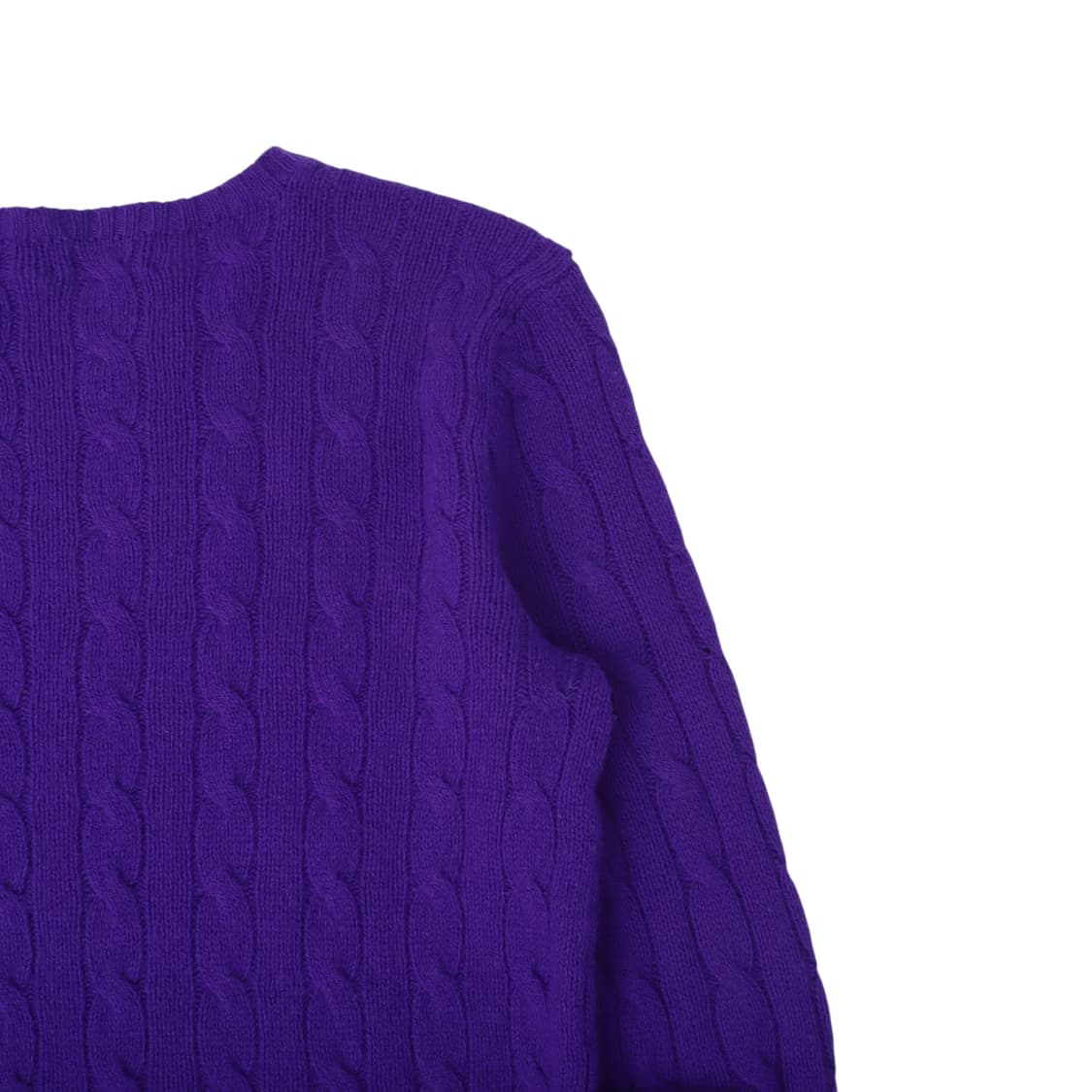 폴로 랄프로렌 퍼플 울 캐시미어 케이블 니트 상품이미지6