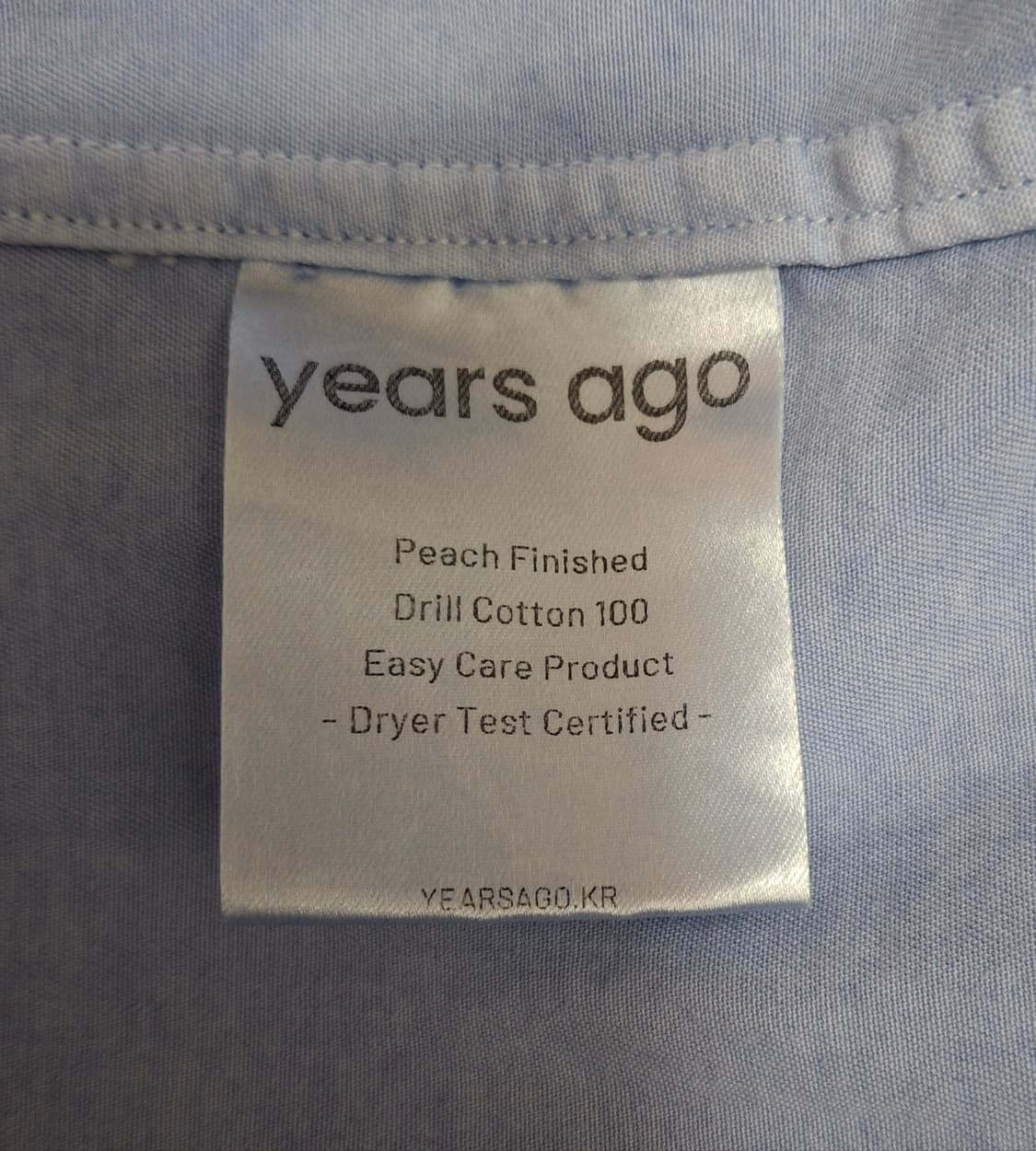[3] 이얼즈어고 오버다이드 코튼드릴 포이카 셔츠 더스티블루 상품이미지6
