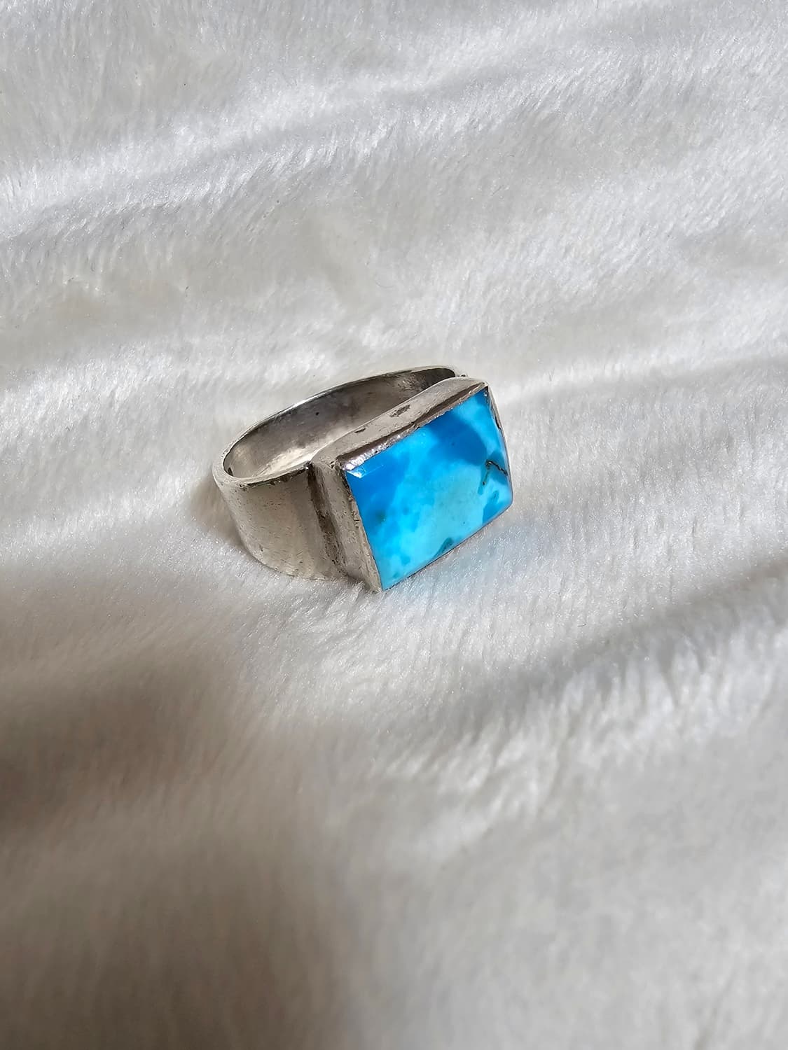 천연 터키석 은반지 상품이미지1