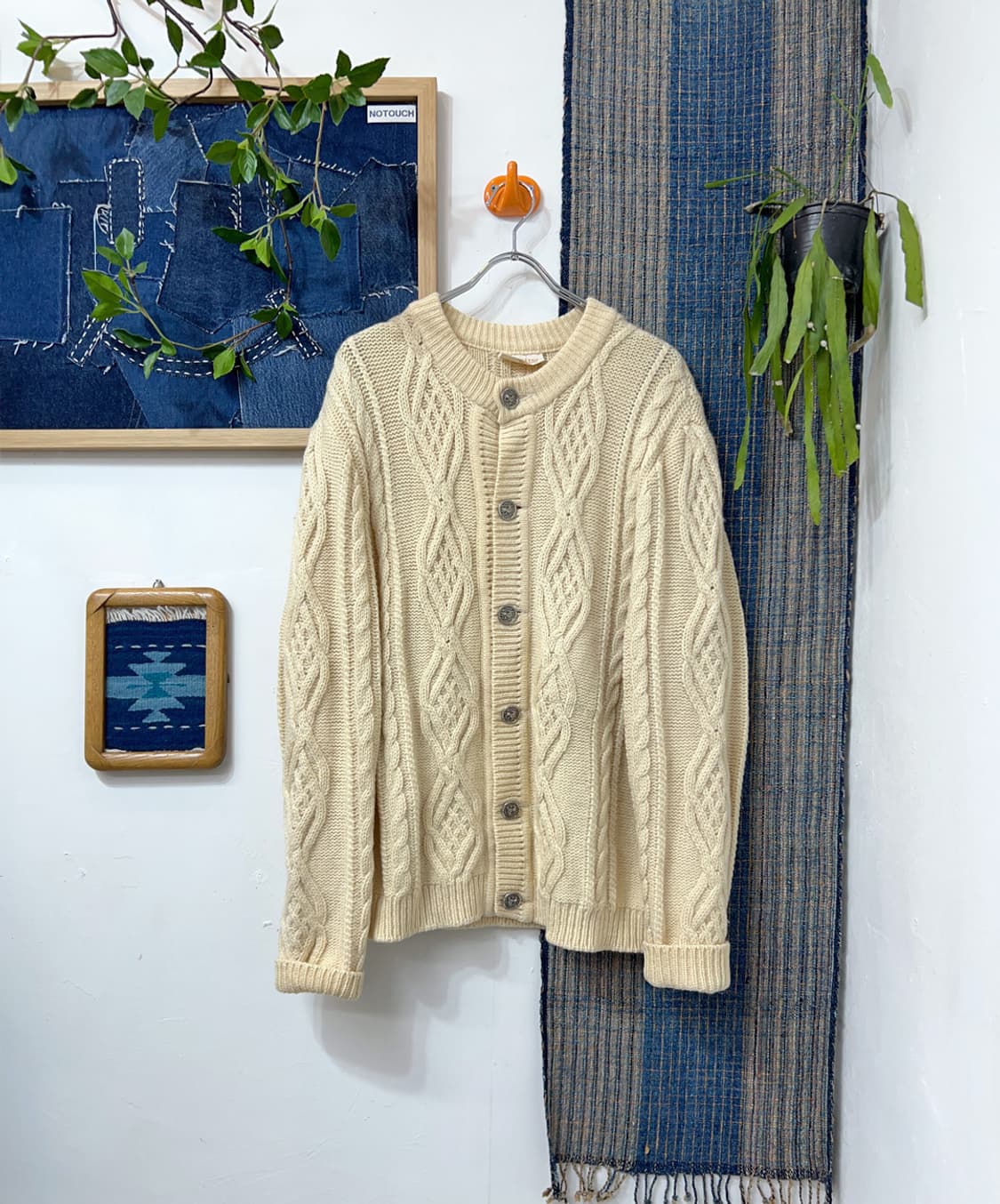 MOSCHEN Cable Knit Wool Cardigan 상품이미지1