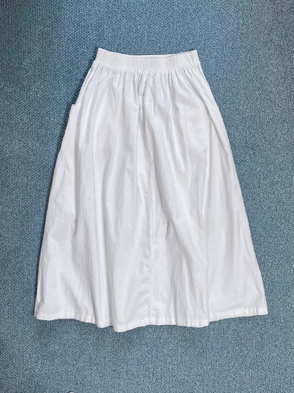 미국 빈티지 허리 아일렛 코튼 롱 플레어 치마 상품이미지6