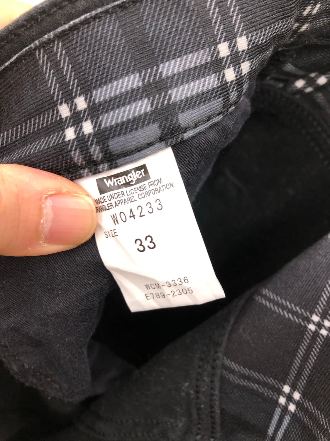 랭글러 블랙 코튼 팬츠 상품이미지4